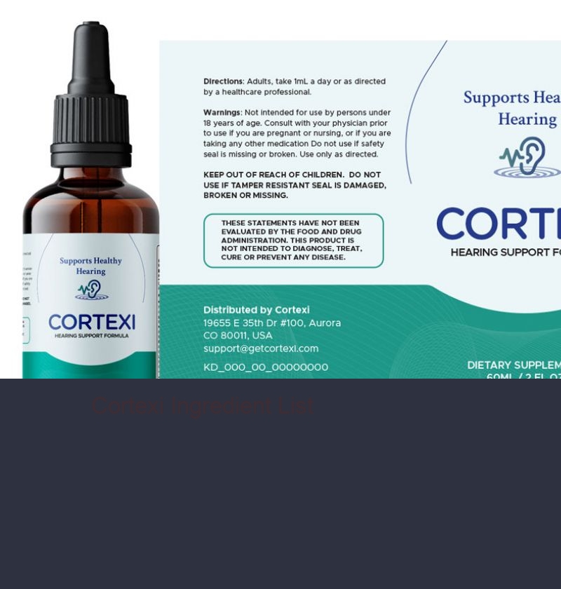 Cortexi Ingredient List